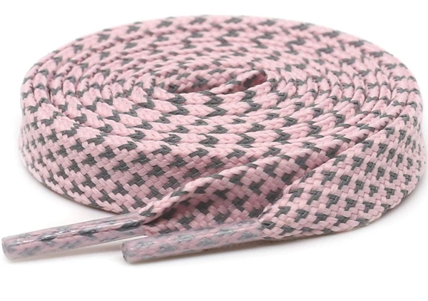 GRAH SANGRAH® (2 Pair (1 Pair Per Single Color) Reflective Unisex Shoelaces For Sport, Running Casual Shoes - 120 CM, Purple-Pink