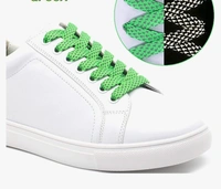 GRAH SANGRAH® (2 Pair) Reflective Flat Shoelaces For Sport, Running Casual Shoes - 120 CM, Green