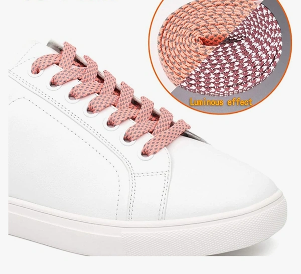 GRAH SANGRAH® (2 Pair) Reflective Flat Shoelaces For Sport, Running Casual Shoes - 120 CM, Gaajri
