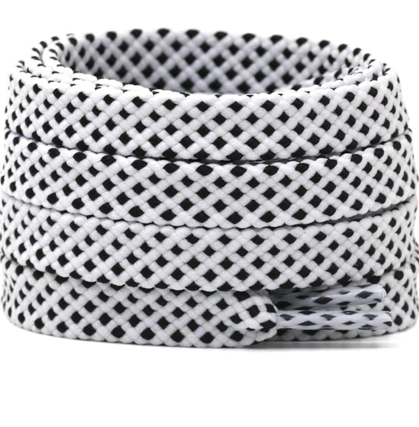 GRAH SANGRAH® (2 Pair) Flat Unisex Colorful Twill Shoelaces For GYM, Sport, Running Or Casual Shoelaces - 120 CM, White