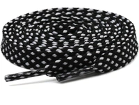 GRAH SANGRAH® 3 Pair (1 Pair Per Single Color) Flat Unisex Shoelaces For Casual, Running Sports Shoes Double Color Twill - 120 CM, Black-Sky-Red