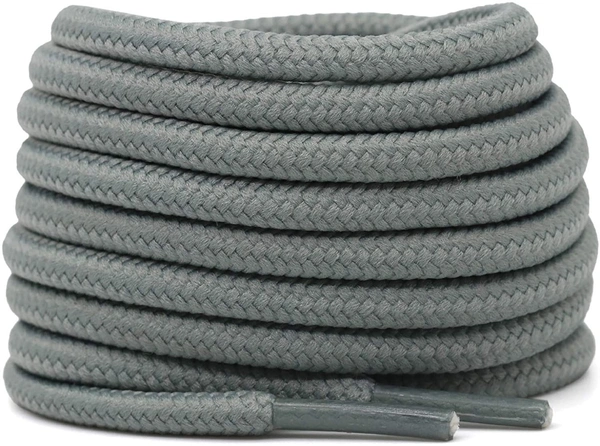 GRAH SANGRAH® (2 Pair) Shoelaces For Thick Round Climbing, Hiking, Boot, Running, Sport Shoes Laces - 120 CM, Grey