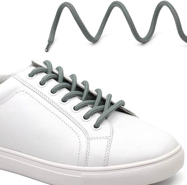 GRAH SANGRAH® (2 Pair) Shoelaces For Thick Round Climbing, Hiking, Boot, Running, Sport Shoes Laces - 120 CM, Grey