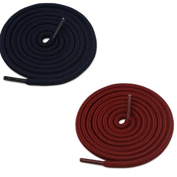 GRAH SANGRAH® 2 Pair (1 Pair Per Single Color) Unisex Shoes Laces For Sport, Running Casual Gym Shoelaces - 120 CM, Navy _ Maroon
