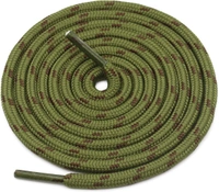 GRAH SANGRAH® (2 Pair) (1 Pair Per Single Color) Shoes Laces Athletic Shoelaces For Sport/Running Shoes Shoe Strings - 120 CM, Army Green-Brown-Army Green-Yellow