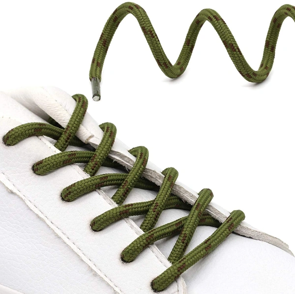 GRAH SANGRAH® (2 Pair) Shoes Laces Athletic Shoelaces For Sport/Running Shoes Shoe Strings - 120 CM, Army Green
