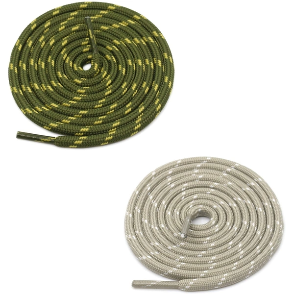 GRAH SANGRAH® (2 Pair) (1 Pair Per Single Color) Shoes Laces Athletic Shoelaces For Sport/Running Shoes Shoe Strings - 120 CM, Army Green __ Beige
