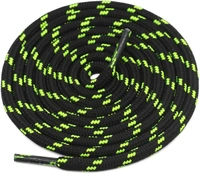 GRAH SANGRAH® (2 Pair) (1 Pair Per Single Color) Shoes Laces Athletic Shoelaces For Sport/Running Shoes Shoe Strings - 120 CM, Black Fluorescent - Grey Blue