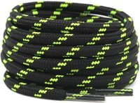GRAH SANGRAH® (2 Pair) Shoes Laces Athletic Shoelaces For Sport/Running Shoes Shoe Strings - 120, Black Fluorescent