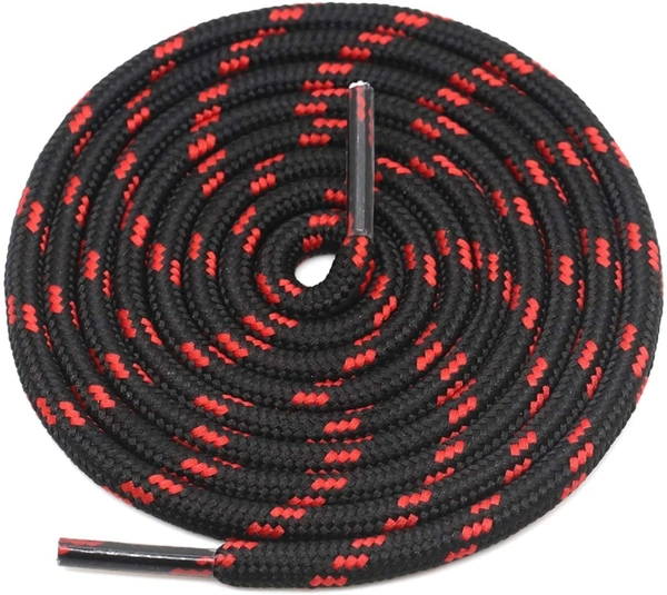 GRAH SANGRAH® (2 Pair) (1 Pair Per Single Color) Shoes Laces Athletic Shoelaces For Sport/Running Shoes Shoe Strings - 120 CM, Black Red-Purple