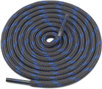 GRAH SANGRAH® (2 Pair) (1 Pair Per Single Color) Shoes Laces Athletic Shoelaces For Sport/Running Shoes Shoe Strings - 120 CM, Grey Blue - Navy White