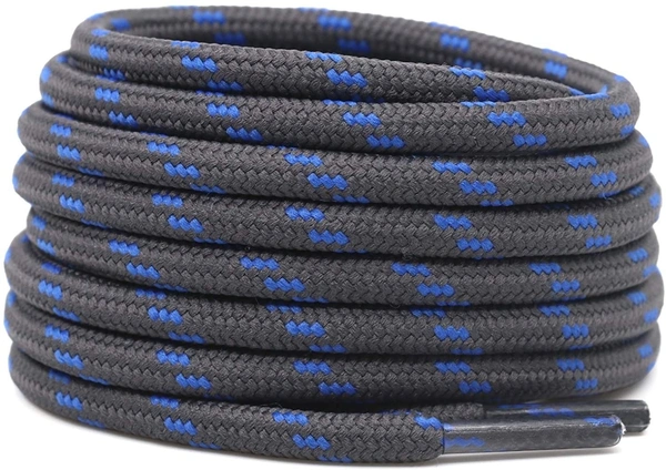 GRAH SANGRAH® (2 Pair) Shoes Laces Athletic Shoelaces For Sport/Running Shoes Shoe Strings - 120 CM, Grey Blue
