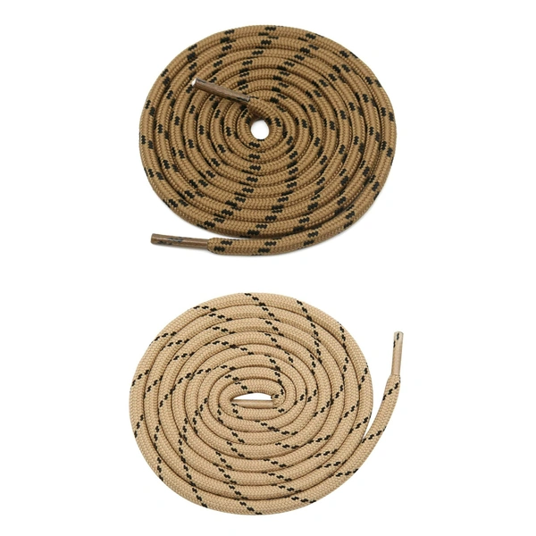 GRAH SANGRAH® (2 Pair) (1 Pair Per Single Color) Shoes Laces Athletic Shoelaces For Sport/Running Shoes Shoe Strings - 120 CM, Brown Black_ Cream
