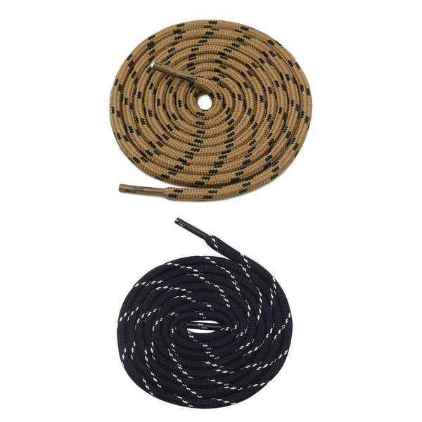 GRAH SANGRAH® (2 Pair) (1 Pair Per Single Color) Shoes Laces Athletic Shoelaces For Sport/Running Shoes Shoe Strings - 120 CM, Brown Black _ Navy White