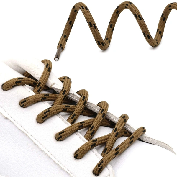 GRAH SANGRAH® (2 Pair) Shoes Laces Athletic Shoelaces For Sport/Running Shoes Shoe Strings - 120 CM, BRWN BLK
