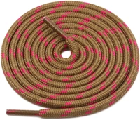GRAH SANGRAH® (2 Pair) (1 Pair Per Single Color) Shoes Laces Athletic Shoelaces For Sport/Running Shoes Shoe Strings - 120 CM, Brown-Rose Red __ White Red