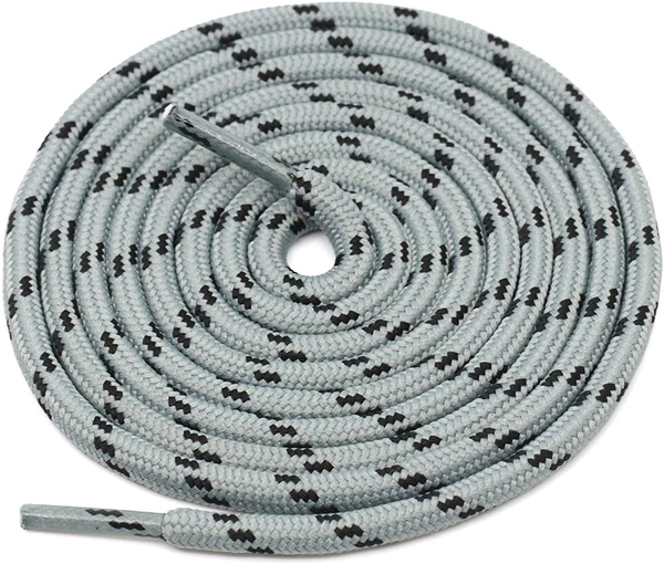 GRAH SANGRAH® (3 Pair) (1 Pair Per Single Color) Shoes Laces Athletic Shoelaces For Sport/Running Shoes Shoe Strings - 120 CM, Grey Yellow / Grey Black / Grey  Blue