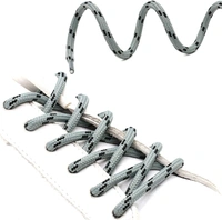 GRAH SANGRAH® (2 Pair) Shoes Laces Athletic Shoelaces For Sport/Running Shoes Shoe Strings - 120 CM, GREY BLK
