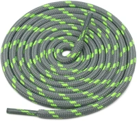 GRAH SANGRAH® (2 Pair) (1 Pair Per Single Color) Shoes Laces Athletic Shoelaces For Sport/Running Shoes Shoe Strings - 120 CM, Black Red - Grey Green
