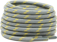GRAH SANGRAH® (2 Pair) Shoes Laces Athletic Shoelaces For Sport/Running Shoes Shoe Strings - 120 CM, Grey Yellow