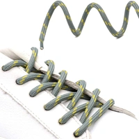 GRAH SANGRAH® (2 Pair) Shoes Laces Athletic Shoelaces For Sport/Running Shoes Shoe Strings - 120 CM, Grey Yellow