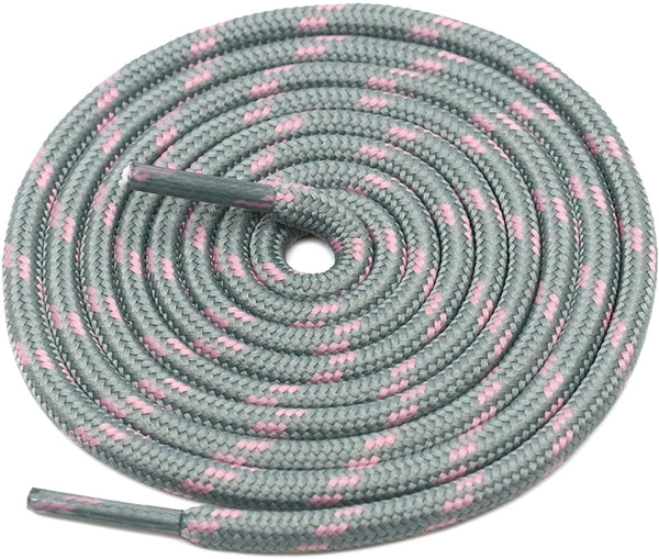 GRAH SANGRAH® (3 Pair) (1 Pair Per Single Color) Shoes Laces Athletic Shoelaces For Sport/Running Shoes Shoe Strings - 120 CM, White Black / Brown Black / Grey Pink