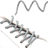 GRAH SANGRAH® (2 Pair) Shoes Laces Athletic Shoelaces For Sport/Running Shoes Shoe Strings - 120 CM, Grey Pink