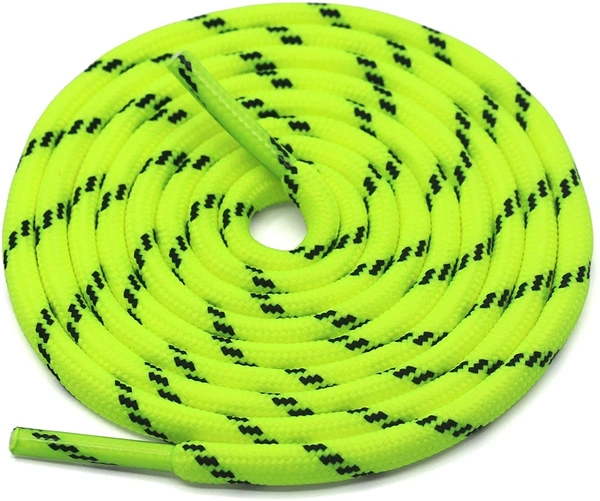 GRAH SANGRAH® (2 Pair) (1 Pair Per Single Color) Shoes Laces Athletic Shoelaces For Sport/Running Shoes Shoe Strings - 120 CM, Fluorescent-Red Blk