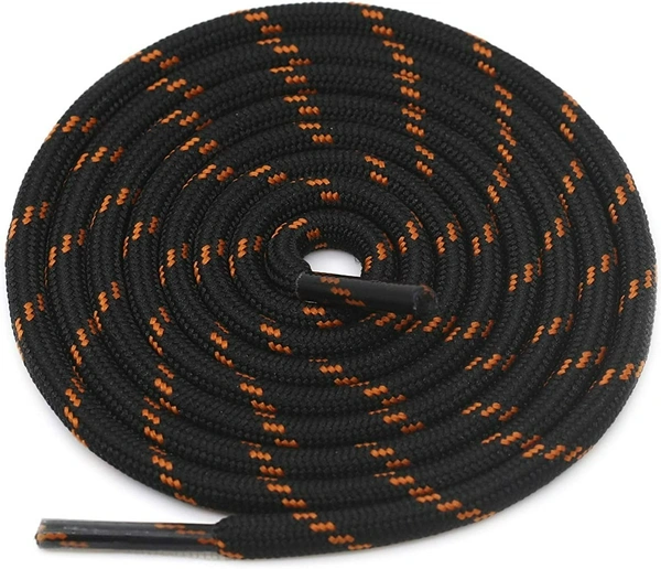 GRAH SANGRAH® (3 Pair) (1 Pair Per Single Color) Shoes Laces Athletic Shoelaces For Sport/Running Shoes Shoe Strings - 120 CM, Black Orange / Beige / Camel