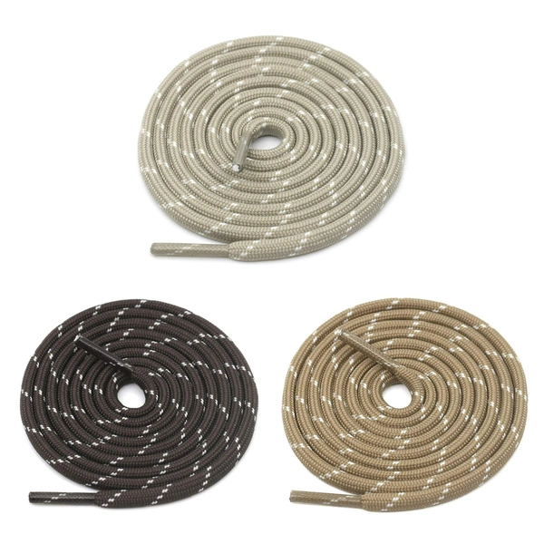 GRAH SANGRAH® (3 Pair) (1 Pair Per Single Color) Shoes Laces Athletic Shoelaces For Sport/Running Shoes Shoe Strings - 120 CM, Beige / Coffee / Khaki
