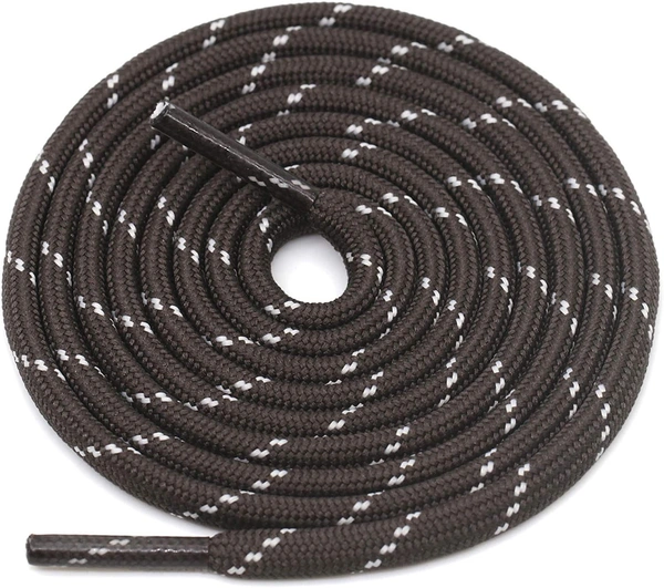 GRAH SANGRAH® (3 Pair) (1 Pair Per Single Color) Shoes Laces Athletic Shoelaces For Sport/Running Shoes Shoe Strings - 120 CM, Coffee / Black Fluorescent / Hot Pink