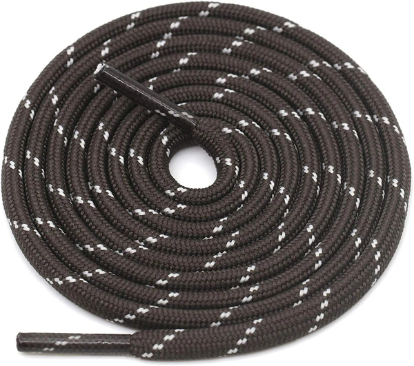 GRAH SANGRAH® (2 Pair) (1 Pair Per Single Color) Shoes Laces Athletic Shoelaces For Sport/Running Shoes Shoe Strings - 120 CM, White Black - Coffee White