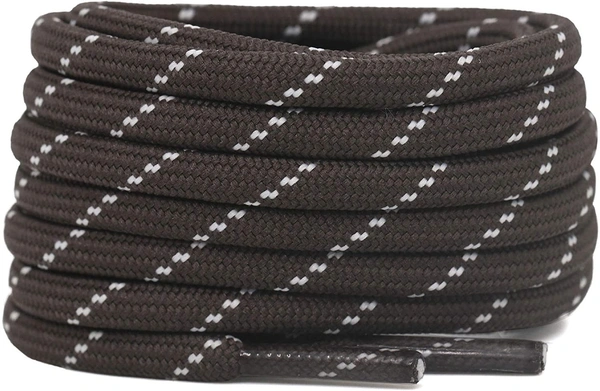 GRAH SANGRAH® (2 Pair) Shoes Laces Athletic Shoelaces For Sport/Running Shoes Shoe Strings - 120 CM, Coffee WHIT