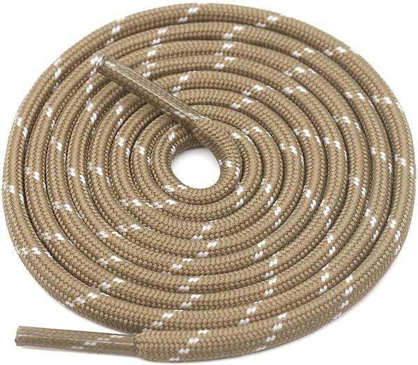 GRAH SANGRAH® (2 Pair) (1 Pair Per Single Color) Shoes Laces Athletic Shoelaces For Sport/Running Shoes Shoe Strings - 120 CM, Camel-Khaki