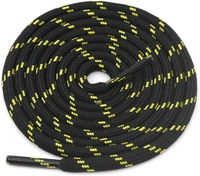 GRAH SANGRAH® (2 Pair) (1 Pair Per Single Color) Shoes Laces Athletic Shoelaces For Sport/Running Shoes Shoe Strings - 120 CM, Black Yellow-Khaki