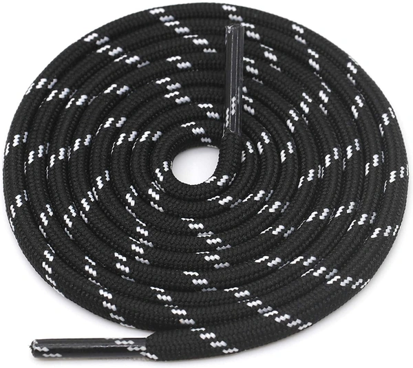 GRAH SANGRAH® (2 Pair) (1 Pair Per Single Color) Shoes Laces Athletic Shoelaces For Sport/Running Shoes Shoe Strings - 120 CM, Black White-White Red