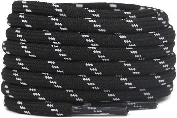 GRAH SANGRAH® (2 Pair) Shoes Laces Athletic Shoelaces For Sport/Running Shoes Shoe Strings - 120 CM, Black White