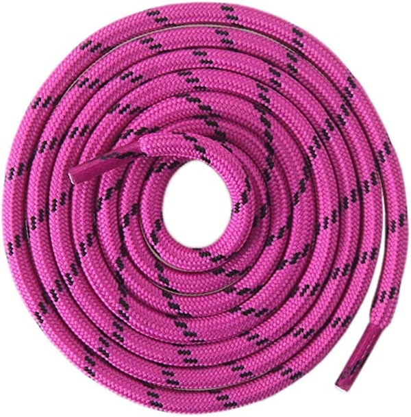 GRAH SANGRAH® (3 Pair) (1 Pair Per Single Color) Shoes Laces Athletic Shoelaces For Sport/Running Shoes Shoe Strings - 120 CM, Coffee / Black Fluorescent / Hot Pink