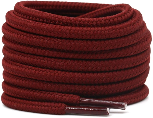 GRAH SANGRAH® (2 Pair) Shoelaces For Thick Round Climbing, Hiking, Boot, Running, Sport Shoes Laces - 120 CM, Maroon