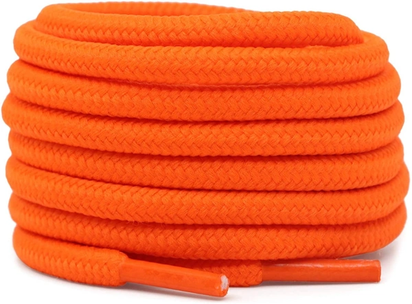 GRAH SANGRAH® (2 Pair) Shoelaces For Thick Round Climbing, Hiking, Boot, Running, Sport Shoes Laces - 120 CM, Orange