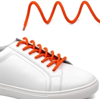 GRAH SANGRAH® (2 Pair) Shoelaces For Thick Round Climbing, Hiking, Boot, Running, Sport Shoes Laces - 120 CM, Orange