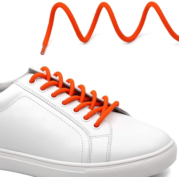 GRAH SANGRAH® (2 Pair) Shoelaces For Thick Round Climbing, Hiking, Boot, Running, Sport Shoes Laces - 120 CM, Orange