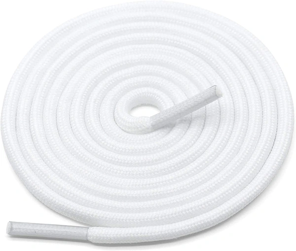 GRAH SANGRAH® (2 Pair) Shoelaces For Thick Round Climbing, Hiking, Boot, Running, Sport Shoes Laces - 120 CM, White