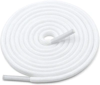 GRAH SANGRAH® 2 Pair (1 Pair Per Single Color) Unisex Shoes Laces For Sport, Running Casual Gym Shoelaces - 120 CM, Cream - White