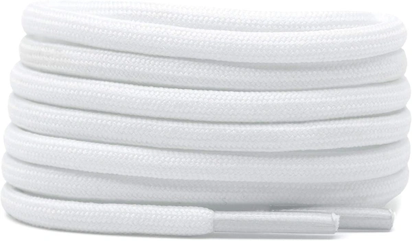 GRAH SANGRAH® (2 Pair) Shoelaces For Thick Round Climbing, Hiking, Boot, Running, Sport Shoes Laces - 120 CM, White