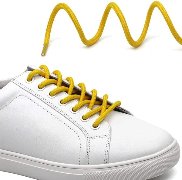GRAH SANGRAH® (2 Pair) Shoelaces For Thick Round Climbing, Hiking, Boot, Running, Sport Shoes Laces - 120 CM, Yellow