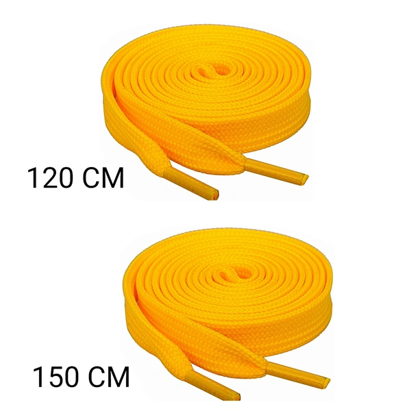 GRAH SANGRAH® 2 Pair | 1 Pair 120 CM | 1 Pair 150 CM| Flat, Sport or Gym Sneaker Shoelace - 120 or 150 CM, Golden Dream