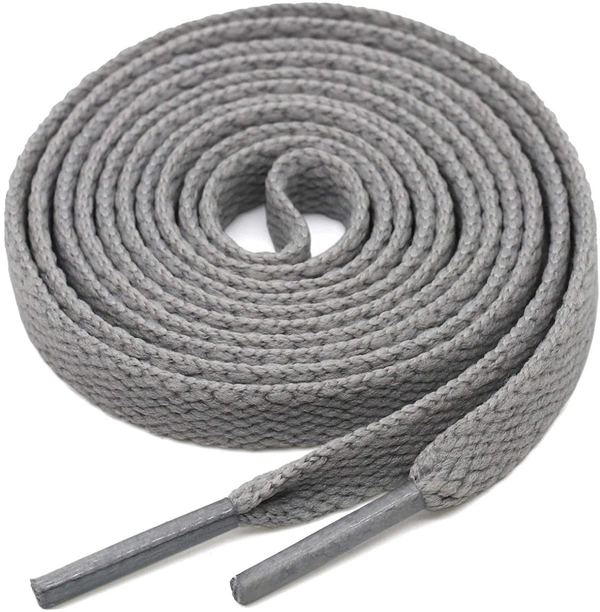 GRAH SANGRAH® 3 Pair (1 Pair Per Single Color) Flat Shoe Lace For Running, Sport Or Gym Shoelace - 150 CM, Grey_ Pink_ Army Green