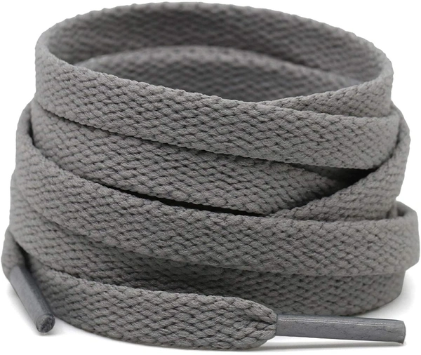 GRAH SANGRAH® 2 Pair | 1 Pair 120 CM | 1 Pair 150 CM| Flat, Sport or Gym Sneaker Shoelace - 120 or 150 CM, Gray