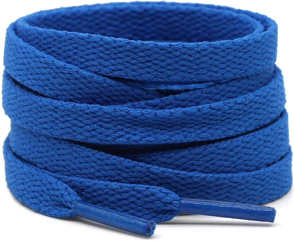 GRAH SANGRAH® (2 Pair Flat Shoelaces For Athletic Running Sneakers Shoes Boot Strings - 150 CM, Blue